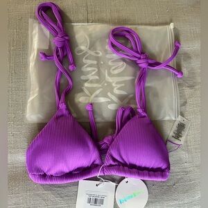 NWT Kulani Kinis Electric Violet Ribbed Top